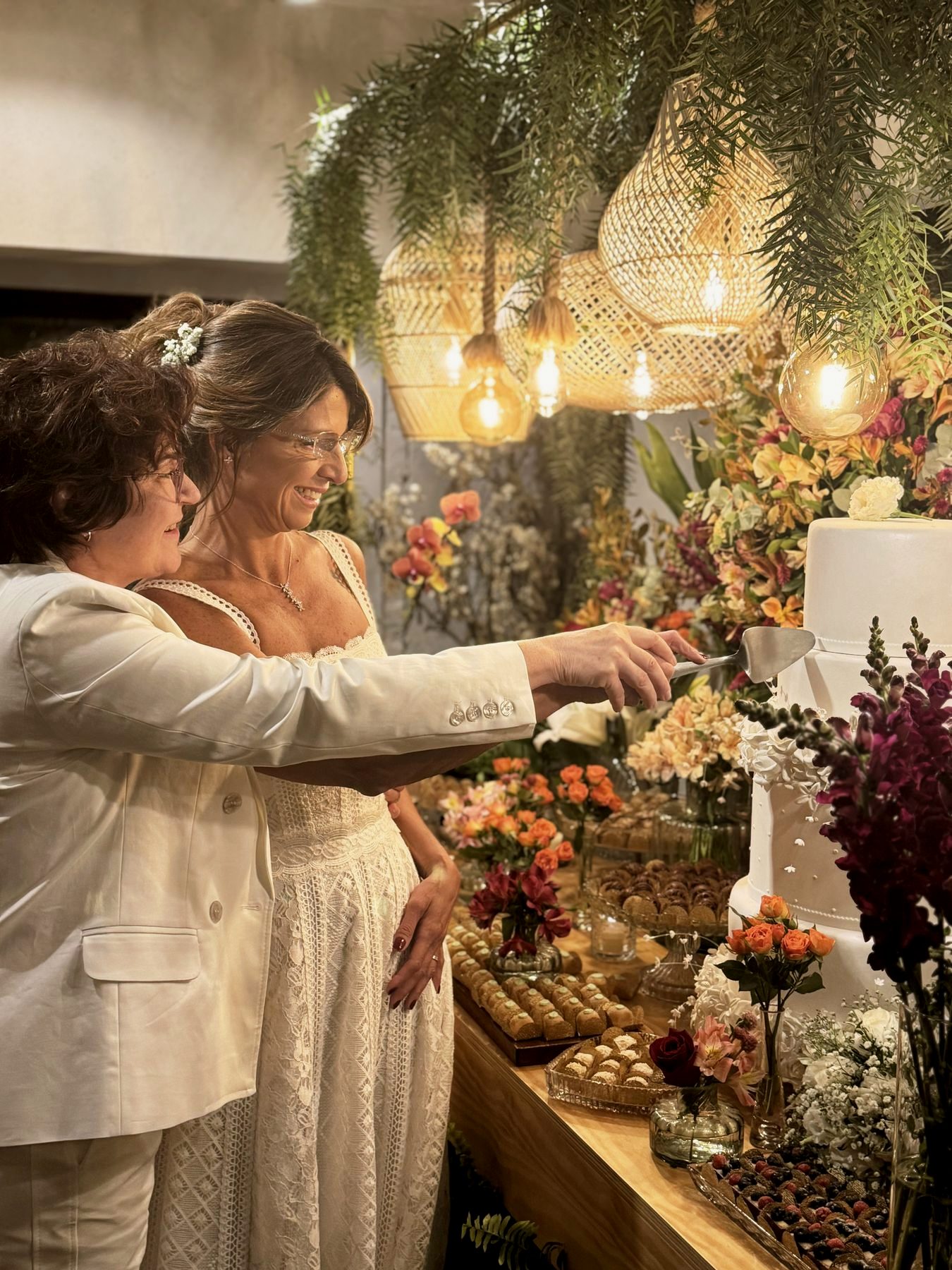 Momento de festa do casamento